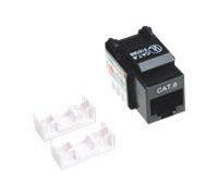 Intellinet Embase CAT6 pour découpe standard, UTP, noir, terminaison à impact - Prise modulaire - CAT 6 - UTP - RJ-45 - noir