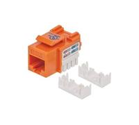 Intellinet Embase CAT6 pour découpe standard, UTP, orange, terminaison à impact - Jack avec fonction de correction keystone - CAT 6 - UTP - RJ-45 -