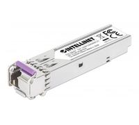 INTELLINET Émetteur-récepteur Gigabit SFP Mini-GBIC WDM bidirectionnel pour câble à fibres optiques Port monomode 1000Base-BX-U (LC), 80 km, BiDi WDM (RX1550/TX1490), conforme à la norme MSA pour une