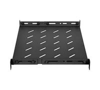 Intellinet - Etagère pour rack - avec rails variables, montage fixe - noir, RAL 9004 - 1U - 19"
