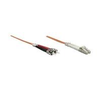 Intellinet Fiber Optic Patch Cable, OM1, LC/ST, 2m, Orange, Duplex, Multimode, 62.5/125 µm, LSZH, Fibre, Lifetime Warranty, Polybag - Cordon de