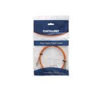 Intellinet Fiber Optic Patch Cable, OM2, LC/LC, 1m, Orange, Duplex, Multimode, 50/125 µm, LSZH, Fibre, Lifetime Warranty, Polybag - Cordon de