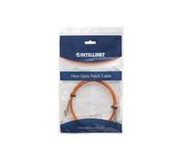Intellinet Fiber Optic Patch Cable, OM2, LC/LC, 2m, Orange, Duplex, Multimode, 50/125 µm, LSZH, Fibre, Lifetime Warranty, Polybag - Cordon de