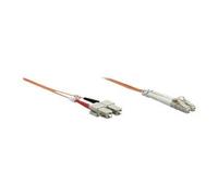 Intellinet Fiber Optic Patch Cable, OM2, LC/SC, 1m, Orange, Duplex, Multimode, 50/125 µm, LSZH, Fibre, Lifetime Warranty, Polybag - Cordon de