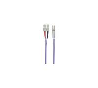 Intellinet Fiber Optic Patch Cable, OM4, LC/SC, 5m, Violet, Duplex, Multimode, 50/125 µm, LSZH, Fibre, Lifetime Warranty, Polybag - Cordon de