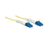 Intellinet Fiber Optic Patch Cable, OS2, LC/LC, 1m, Yellow, Duplex, Single-Mode, 9/125 µm, LSZH, Fibre, Lifetime Warranty, Polybag - Cordon de