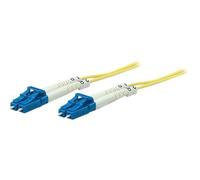 Intellinet Fiber Optic Patch Cable, OS2, LC/LC, 3m, Yellow, Duplex, Single-Mode, 9/125 µm, LSZH, Fibre, Lifetime Warranty, Polybag - Cordon de
