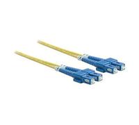 Intellinet Fiber Optic Patch Cable, OS2, SC/SC, 2m, Yellow, Duplex, Single-Mode, 9/125 µm, LSZH, Fibre, Lifetime Warranty, Polybag - Cordon de