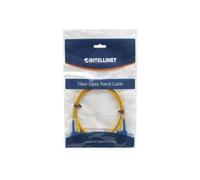 Intellinet Fiber Optic Patch Cable, OS2, SC/SC, 2m, Yellow, Duplex, Single-Mode, 9/125 µm, LSZH, Fibre, Lifetime Warranty, Polybag - Cordon de raccordement - mode unique SC (M) pour mode unique SC (M)