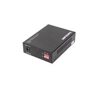 Intellinet Gigabit PoE+ Media Converter, 1000Base-T RJ45 Port to 1000Base-LX (SC) Single-Mode, 20 km (12.4 mi.), PoE+ Injector - Convertisseur de