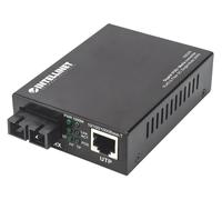 INTELLINET Gigabit PoE + Media Converter SC Singlemode 20km