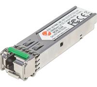 Intellinet Module émetteur-récepteur Optique SFP bidirectionnel Gigabit Fibre WDM, Port monomode 1000Base-Lx (LC), 10 km, WDM (Rx1310/Tx1550), Fibre, équivalent à Cisco GLC-BX-D