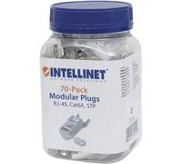 Intellinet Kabel Pack de 50 fiches modulaires Cat6A RJ45 Pro Line 790505 Contact à sertir Nombre de pôles 8P8C argent 50 pc(s)