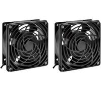 Intellinet - Lüfter für Rack-Dach - for network cabinet (wall distributor) - wall rack cabinet mountable - Schwarz - 48,3 cm (19") (Packung mit 2) (716154)