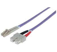 INTELLINET LWL Anschlusskabel LC/SC 3m Multimode OM4 lila