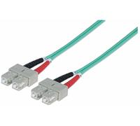 Intellinet LWL Anschlusskabel SC/SC 1m Multimode OM3 aqua 1 m