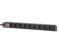 INTELLINET Multiprise 9x 2m de câble 1U Interrupteur secteur