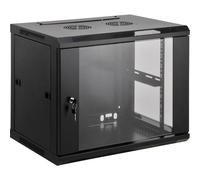 Intellinet Network Cabinet, Wall Mount (Standard), 15U, Usable Depth 350mm/Width 540mm, Black, Assembled, Max 60kg, Metal & Glass Door, Back Panel, Removeable Sides,Suitable also for use on desk or fl