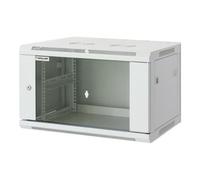 Intellinet Network Cabinet, Wall Mount (Standard), 6U, Usable Depth 500mm/Width 540mm, Grey, Assembled, Max 60kg, Metal & Glass Door, Back Panel, Removeable Sides, Suitable also for use on desk...