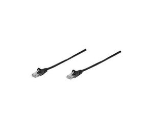 Intellinet Network Patch Cable, Cat5e, 1.5m, Black, CCA, U/UTP, PVC, RJ45, Gold Plated Contacts, Snagless, Booted, Lifetime Warranty, Polybag - Cordon de raccordement - RJ-45 (M) pour RJ-45 (M) -...