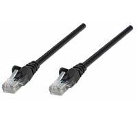 Intellinet Network Patch Cable, Cat5e, 10m, Black, U/UTP, Gold Plated Contacts, Snagless, Booted - Cordon de raccordement - RJ-45 (M) pour RJ-45 (M) - 10 m - UTP - CAT 5e - démarré, sans crochet...