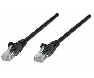 Intellinet Network Patch Cable, Cat5e, 10m, Black, U/UTP, Gold Plated Contacts, Snagless, Booted - Cordon de raccordement - RJ-45 (M) pour RJ-45 (M) - 10 m - UTP - CAT 5e - démarré, sans crochet...