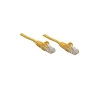 Intellinet Network Patch Cable, Cat5e, 10m, Yellow, CCA, U/UTP, PVC, RJ45, Gold Plated Contacts, Snagless, Booted, Lifetime Warranty, Polybag - Cordon de raccordement - RJ-45 (M) pour RJ-45 (M) -...