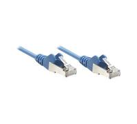 Intellinet Network Patch Cable, Cat5e, 15m, Blue, SF/UTP, Gold Plated Contacts, Snagless, Booted - Cordon de raccordement - RJ-45 (M) pour RJ-45 (M) - 15 m - SFTP - CAT 5e - moulé, sans crochet -...