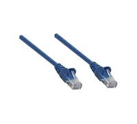 Intellinet Network Patch Cable, Cat5e, 1m, Blue, CCA, U/UTP, PVC, RJ45, Gold Plated Contacts, Snagless, Booted, Lifetime Warranty, Polybag - Cordon