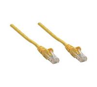 Intellinet Network Patch Cable, Cat5e, 1m, Yellow, CCA, U/UTP, PVC, RJ45, Gold Plated Contacts, Snagless, Booted, Lifetime Warranty, Polybag - Cordon