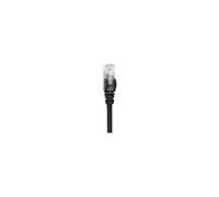 Intellinet Network Patch Cable, Cat5e, 2m, Black, CCA, U/UTP, PVC, RJ45, Gold Plated Contacts, Snagless, Booted, Lifetime Warranty, Polybag - Cordon