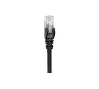 Intellinet Network Patch Cable, Cat5e, 2m, Black, CCA, U/UTP, PVC, RJ45, Gold Plated Contacts, Snagless, Booted, Lifetime Warranty, Polybag - Cordon