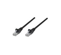 Intellinet Network Patch Cable, Cat5e, 3m, Black, CCA, U/UTP, PVC, RJ45, Gold Plated Contacts, Snagless, Booted, Lifetime Warranty, Polybag - Cordon