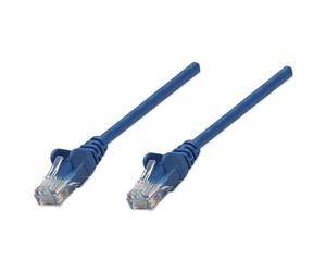 Intellinet Network Patch Cable, Cat5e, 3m, Blue, CCA, U/UTP, PVC, RJ45, Gold Plated Contacts, Snagless, Booted, Lifetime Warranty, Polybag - Cordon de raccordement - RJ-45 (M) pour RJ-45 (M) - 3 m - U