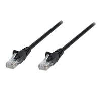 Intellinet Network Patch Cable, Cat6, 0.25m, Black, CCA, U/UTP, PVC, RJ45, Gold Plated Contacts, Snagless, Booted, Lifetime Warranty, Polybag - Câble réseau - RJ-45 (M) pour RJ-45 (M) - 25 cm -...