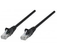 Intellinet Network Patch Cable, Cat6, 0.5m, Black, Copper, U/UTP, PVC, RJ45, Gold Plated Contacts, Snagless, Booted, Polybag - Câble patch - RJ-45 (M)