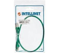 Intellinet Network Patch Cable, Cat6, 0.5m, Green, Copper, S/FTP, LSOH / LSZH, PVC, RJ45, Gold Plated Contacts, Snagless, Booted, Lifetime Warranty, Polybag - Cordon de raccordement - RJ-45 (M) pour R