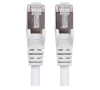 Intellinet Network Patch Cable, Cat6, 0.5m, White, Copper, S/FTP, LSOH / LSZH, PVC, RJ45, Gold Plated Contacts, Snagless, Booted, Lifetime Warranty, Polybag - Cordon de raccordement - RJ-45 (M) pour R