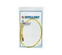 Intellinet Network Patch Cable, Cat6, 0.5m, Yellow, Copper, S/FTP, LSOH / LSZH, PVC, RJ45, Gold Plated Contacts, Snagless, Booted, Lifetime Warranty, Polybag - Cordon de raccordement - RJ-45 (M)...