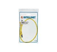 Intellinet Network Patch Cable, Cat6, 0.5m, Yellow, Copper, S/FTP, LSOH / LSZH, PVC, RJ45, Gold Plated Contacts, Snagless, Booted, Lifetime Warranty, Polybag - Cordon de raccordement - RJ-45 (M)...