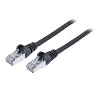 Intellinet Network Patch Cable, Cat6, 15m, Black, Copper, S/FTP, LSOH / LSZH, PVC, RJ45, Gold Plated Contacts, Snagless, Booted, Lifetime Warranty,
