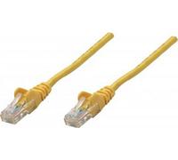 Intellinet Network Patch Cable, Cat6, 15m, jaune, Copper, U/UTP, PVC, RJ45, Gold Plated Contacts, Snagless, Booted, Lifetime Warranty, Polybag