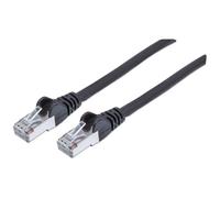 Intellinet Network Patch Cable, Cat6, 1m, Black, Copper, S/FTP, LSOH / LSZH, PVC, RJ45, Gold Plated Contacts, Snagless, Booted, Lifetime Warranty, Polybag - Cordon de raccordement - RJ-45 (M) pour RJ-