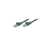 Intellinet Network Patch Cable, Cat6, 1m, Green, CCA, U/UTP, PVC, RJ45, Gold Plated Contacts, Snagless, Booted, Lifetime Warranty, Polybag - Cordon