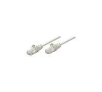 Intellinet Network Patch Cable, Cat6, 1m, Grey, CCA, U/UTP, PVC, RJ45, Gold Plated Contacts, Snagless, Booted, Lifetime Warranty, Polybag - Cordon de