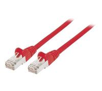 Intellinet Network Patch Cable, Cat6, 1m, Red, Copper, S/FTP, LSOH / LSZH, PVC, RJ45, Gold Plated Contacts, Snagless, Booted, Lifetime Warranty, Polybag - Cordon de raccordement - RJ-45 (M) pour RJ-45