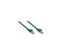 Intellinet Network Patch Cable, Cat6A, 0.25m, Green, Copper, S/FTP, LSOH / LSZH, PVC, RJ45, Gold Plated Contacts, Snagless, Booted, Lifetime Warranty, Polybag - Cordon de raccordement (DTE) - RJ-45 (M