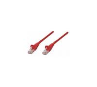 Intellinet Network Patch Cable, Cat6A, 0.25m, Red, Copper, S/FTP, LSOH / LSZH, PVC, RJ45, Gold Plated Contacts, Snagless, Booted, Lifetime Warranty, Polybag - Cordon de raccordement - RJ-45 (M) pour R