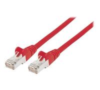 Intellinet Network Patch Cable, Cat6A, 0.5m, Red, Copper, S/FTP, LSOH / LSZH, PVC, RJ45, Gold Plated Contacts, Snagless, Booted, Lifetime Warranty, Polybag - Cordon de raccordement - RJ-45 (M) pour RJ