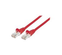 Intellinet Network Patch Cable, Cat6A, 0.5m, Red, Copper, S/FTP, LSOH / LSZH, PVC, RJ45, Gold Plated Contacts, Snagless, Booted, Lifetime Warranty, Polybag - Cordon de raccordement - RJ-45 (M) pour RJ
